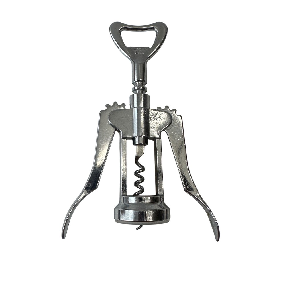 Vintage Ironware‎ Winged Corkscrew Bottle Opener Wine Key Barware Made in USA